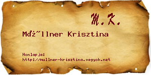 Müllner Krisztina névjegykártya